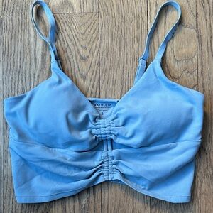 Athleta Blue Gray Keyhole Bra Crop Top Convertible Straps – Size Small